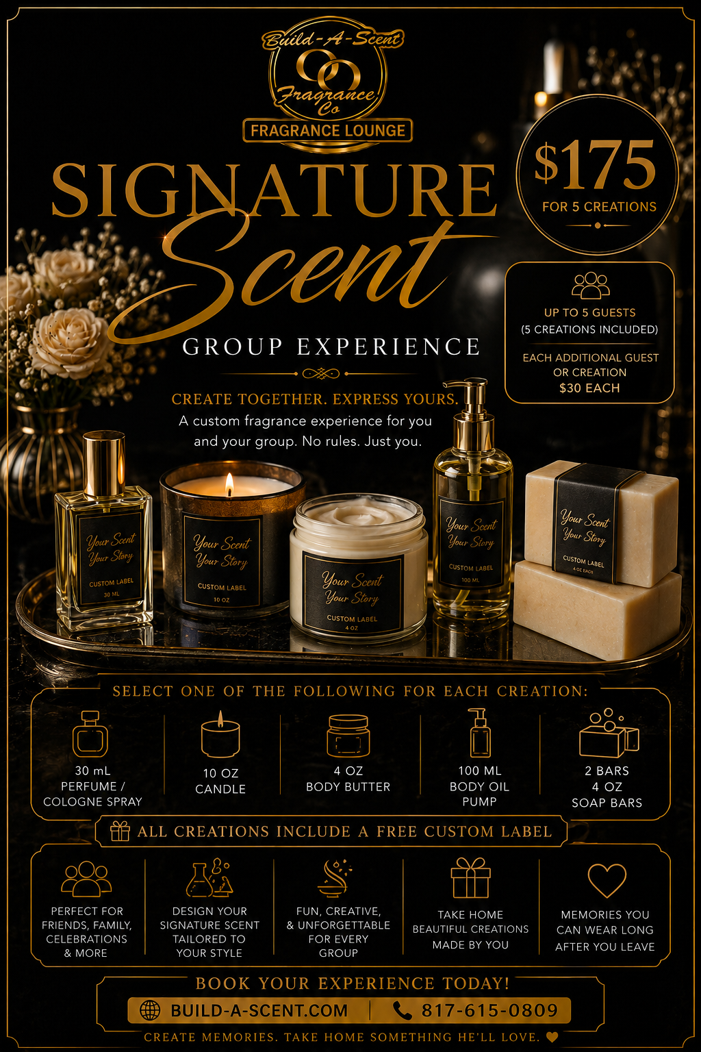 $175 Signature Scent Group Experience