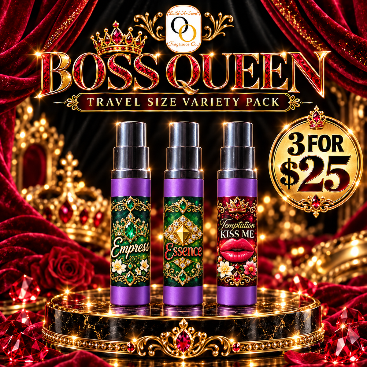Boss Queen travel size variety pack